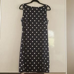 Classic navy polka-dot shift dress